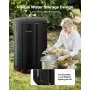 VEVOR Collapsible Rain Barrel, 100 Gallon Portable Rain Water Collection Barrel, 1000D PVC Rainwater Collection System, Garden Water Catcher Tank Storage Container with Spigot & Overflow Kit, Black