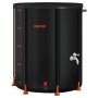 VEVOR Collapsible Rain Barrel, 201 L Portable Rain Water Collection Barrel, 1000D PVC Rainwater Collection System, Garden Water Catcher Tank Storage Container with Spigot & Overflow Kit, Black