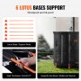 6 lotus bases support VEVOR collapsible rain barrel, stable and secure with 2mm thick walls and rods.