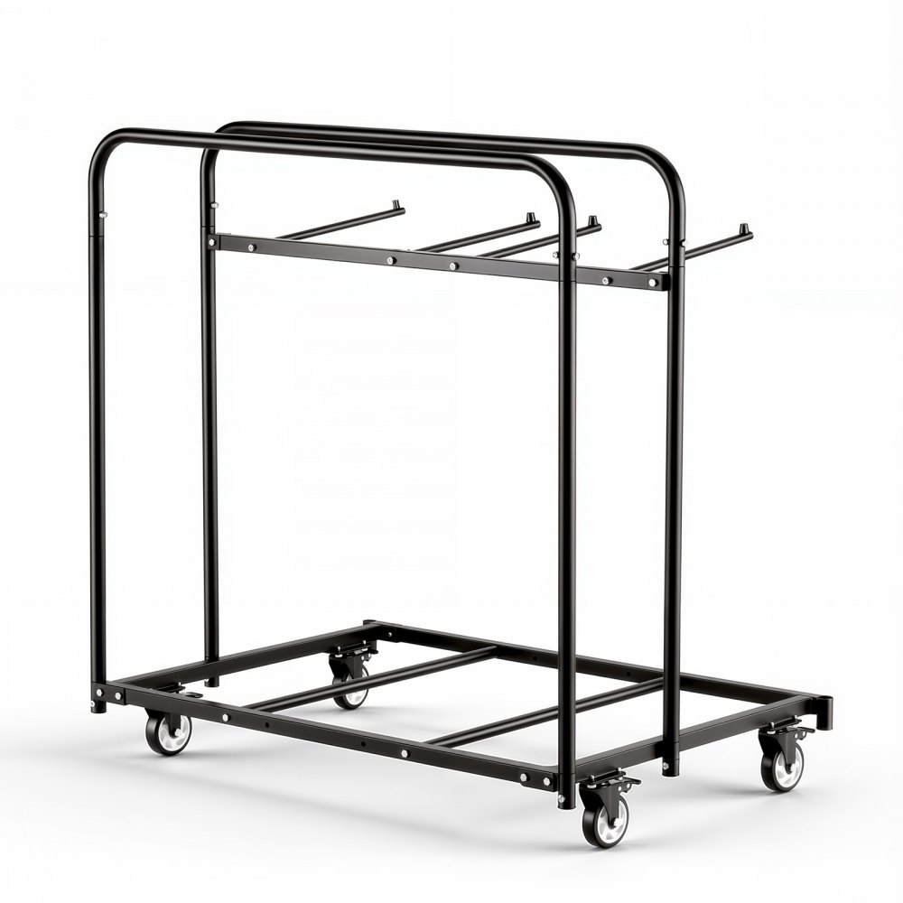 VEVOR Folding Table and Chair Rack Cart 400 lbs Holds 14 Chairs & 5 Tables, for Party Event Hotel Factory, Heavy-Duty Carbon Steel, Easy to Move, Storage Dolly, with Swivel Casters and Locking Wheels