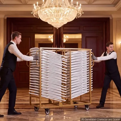 Klapptoolikäru, kuni 40 tooli, 227 kg — pilt 8