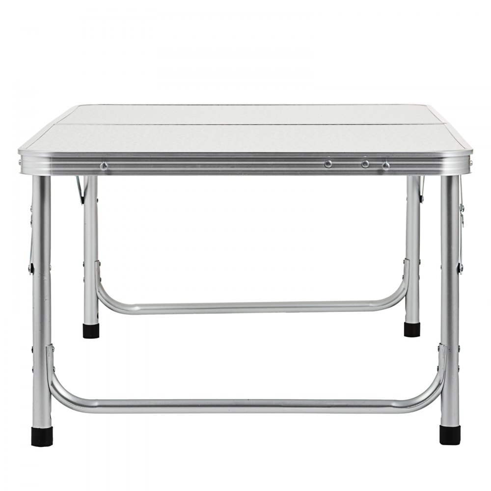 VEVOR Aluminum Folding Picnic Table, with 2 Benches, White