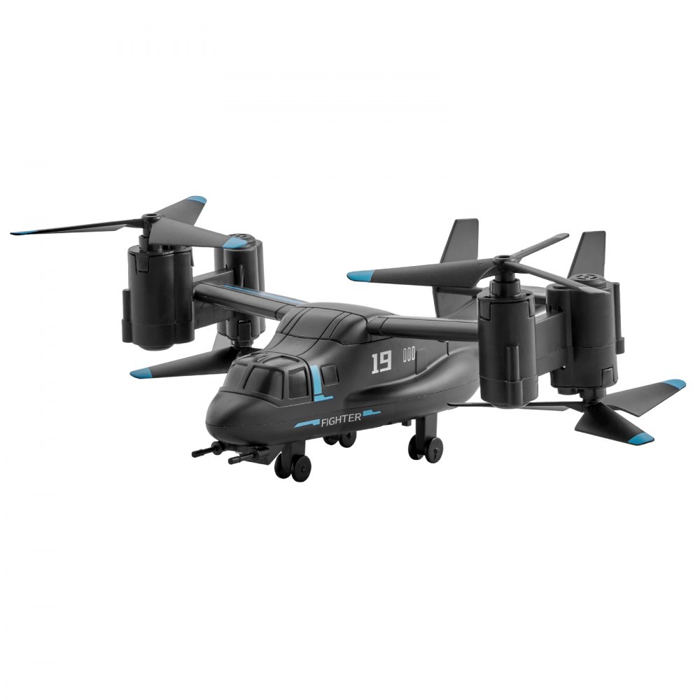 VEVOR RC Helicopter, 2.4GHz Remote Control Helicopter with Gyro, 4-Channel RC Airplane for Beginner, Wing Lights & One-Key Takeoff/Landing, Flying Plane Toys for Kids Ages 8 and up