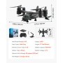 VEVOR RC Helicopter, 2.4GHz Remote Control Helicopter with Gyro, 4-Channel RC Airplane for Beginner, Wing Lights & One-Key Takeoff/Landing, Flying Plane Toys for Kids Ages 8 and up