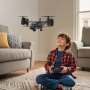 VEVOR RC Helicopter, 2.4GHz Remote Control Helicopter with Gyro, 4-Channel RC Airplane for Beginner, Wing Lights & One-Key Takeoff/Landing, Flying Plane Toys for Kids Ages 8 and up