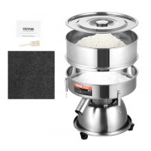 VEVOR Electric Vibrating Sieve Machine with 12+80 Mesh Automatic Sifter Shaker