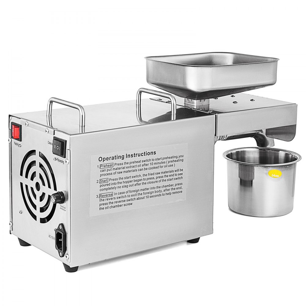 High Quality Multifunctional Automatic Small Oil Press Machine 304# Food Grade Stainless Steel Oil Expeller
