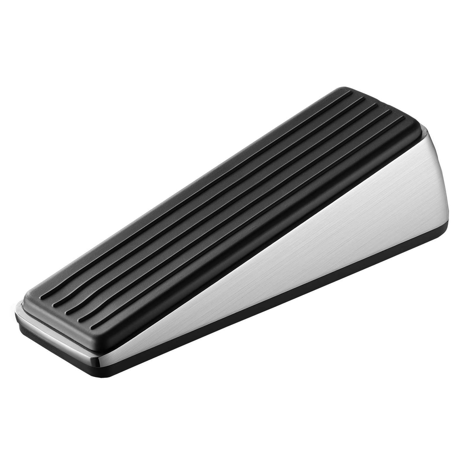 VEVOR Heavy Duty Door Stopper, 2 Pack, Door Stop Wedge for Bottom, Premium Zinc Alloy and Dual-Sided PVC Non-Slip Pads, with 2 Self-Adhesive Wall Protectors, Suitable for Various Types and Rooms