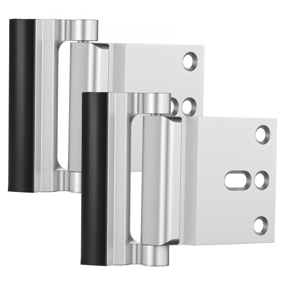 VEVOR Door Reinforcement Lock, 2 Pack Home Security Door Lock, with 3 Inch Stop Withstand 800 lbs of Force, with 8 Screws, for Inward-Opening, Aluminum Alloy, Add Extra High Security to Your Home