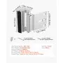 VEVOR Door Reinforcement Lock, 2 Pack Home Security Door Lock, with 3 Inch Stop Withstand 800 lbs of Force, with 8 Screws, for Inward-Opening, Aluminum Alloy, Add Extra High Security to Your Home