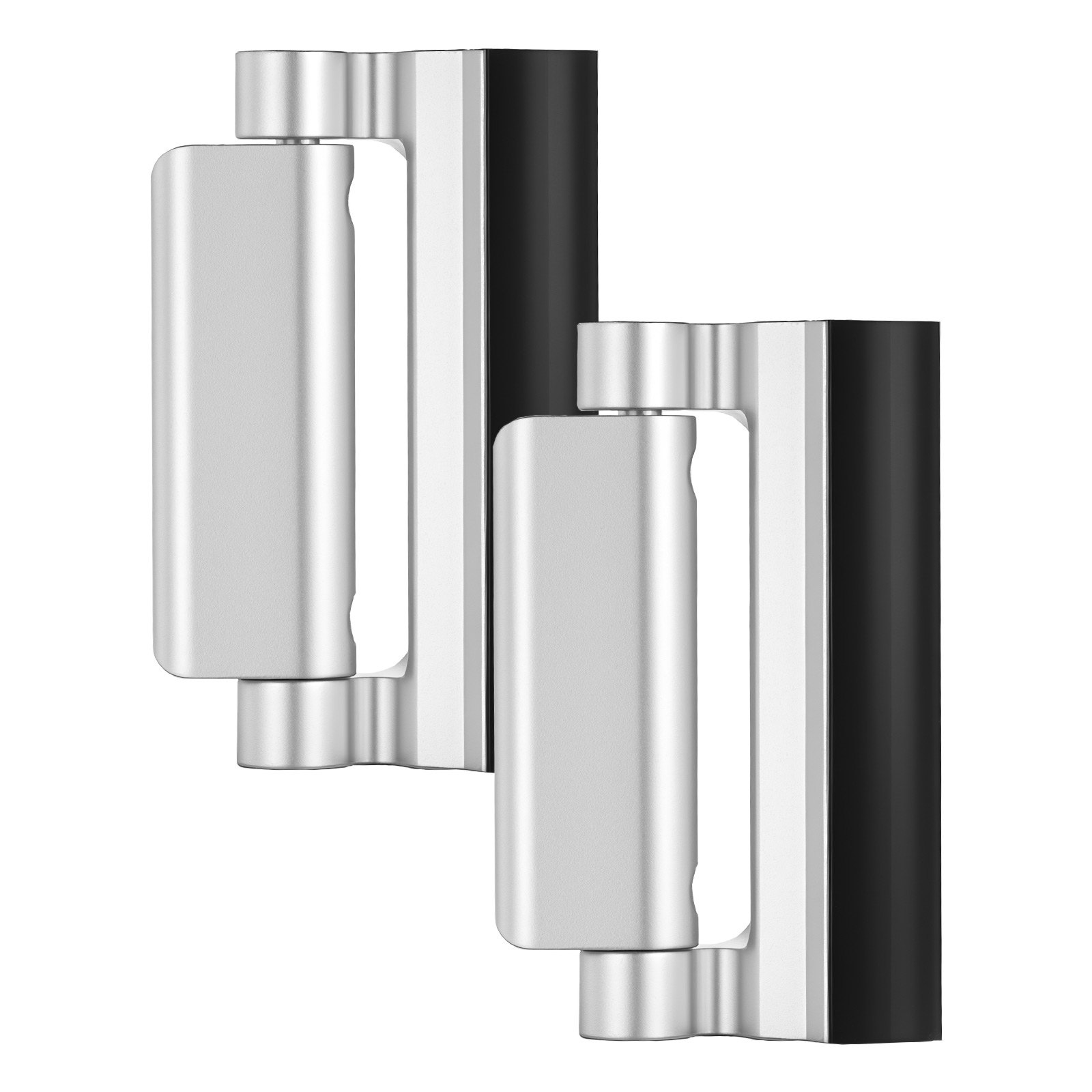 VEVOR Door Reinforcement Lock, 2 Pack Home Security Door Lock, with 3 Inch Stop Withstand 800 lbs of Force, with 8 Screws, for Inward-Opening, Aluminum Alloy, Add Extra High Security to Your Home