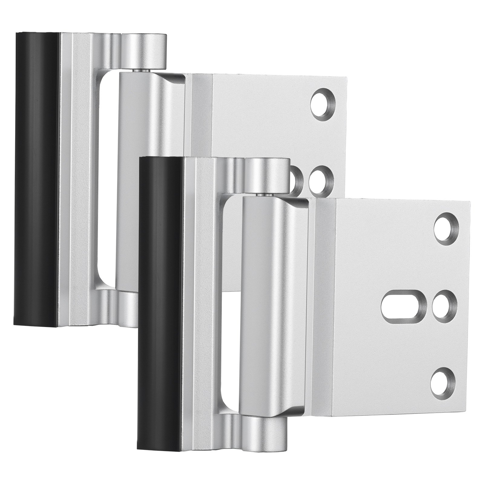 VEVOR Door Reinforcement Lock, 2 Pack Home Security Door Lock, with 3 Inch Stop Withstand 800 lbs of Force, with 8 Screws, for Inward-Opening, Aluminum Alloy, Add Extra High Security to Your Home