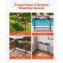VEVOR Outdoor Bar Table, 120 x 37.5 cm Patio Bar Table, Waterproof Top & Sturdy Metal Frame, Rectangle Counter Height Dining Tables, Outdoor Furniture for Balcony, Yard, Hot Tub, Poolside, Indoor