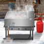 VEVOR Maple Syrup Evaporator Pan 30x16x19 Inch Stainless Steel Maple Syrup Boiling Pan with Valve and Thermometer and Feed Pan for Boiling Maple Syrup