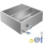2'x2' Flow Divided Maple Syrup Pan w/Valve, Therm, Plugs. Evaporator