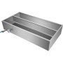VEVOR Maple Syrup Evaporator Pan 48x24x9.4 Inch Stainless Steel Maple Syrup Boiling Pan with Valve and Thermometer and Divided Pan