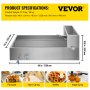 VEVOR Maple Syrup Evaporator Pan 48x24x19 Inch Stainless Steel Maple Syrup Boiling Pan with Valve and Thermometer and Divided Pan and Feed Pan