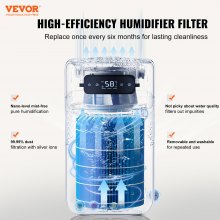 5L(1.32G) Evaporative Humidifier for 538.2 sqft Air Purifier for Bedroom