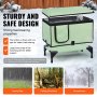 VEVOR Elevated Heated Cat House Cuboid Kitty Shelter with Heated Pad Green (M)