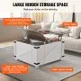 VEVOR 31.5" Farmhouse Coffee Table Hinged Lift Top Square Table with Storage