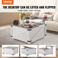 VEVOR 31.5" Farmhouse Coffee Table Hinged Lift Top Square Table with Storage