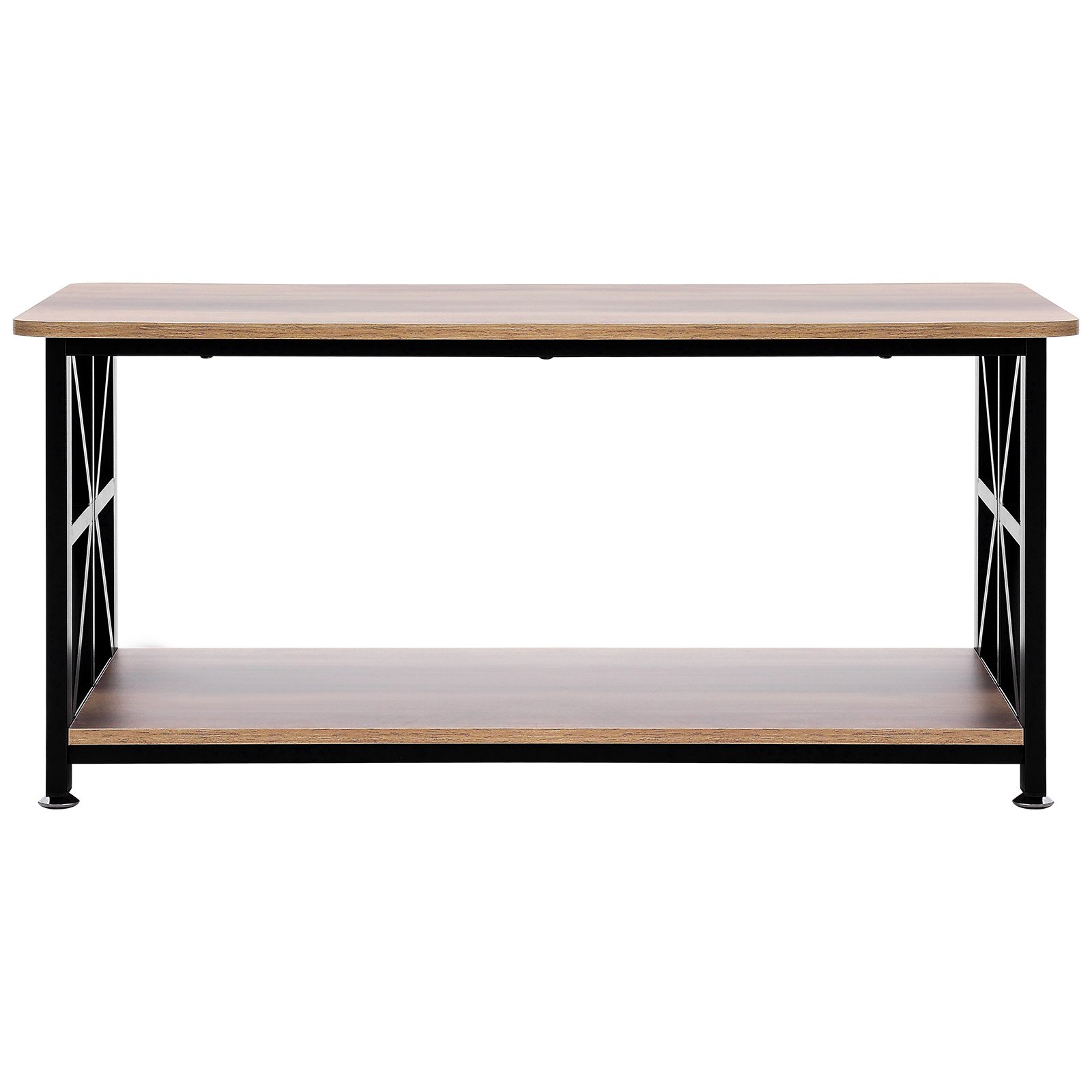 VEVOR 40" Farmhouse Coffee Table Rectangle Table with Open Storage Compartment