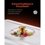 VEVOR 8 Qt 4 Pack Rectangle Chafing Dish Buffet Set Fullsize Pan Stainless Steel