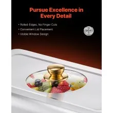 VEVOR 8 Qt 4 Pack Rectangle Chafing Dish Buffet Set Fullsize Pan Stainless Steel
