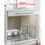 VEVOR 8 Qt 2 Pack Rectangle Třecí mísa Bufetová sada plné velikosti pánve z nerezové oceli