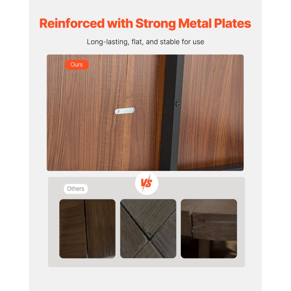 VEVOR 71in Rectangle Dining Table Wood Kitchen Table for 6-8 Person (Only Table)