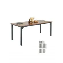 VEVOR 71in Rectangle Dining Table Wood Kitchen Table for 6-8 Person (Only Table)