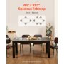 VEVOR 63in Rectangle Dining Table Wood Kitchen Table for 4-6 Person (Only Table)