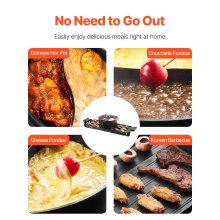 Hot Pot with Grill 2300W 2-in-1 Electric Smokeless BBQ Pan with Removable Pot