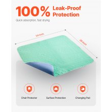 VEVOR Washable Underpads 34" x 36" Incontinence Bed Pad 6-Pack Bedwetting Pad