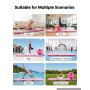 VEVOR Inflatable Gymnastics Air Mat with Air Barrel 10 ft Training Mats, 4 inches Thick Sturdy Tumble Track with Electric Pump, Tumbling Mat for Home Use/Gym/Outdoor/Yoga/Cheerleading, Pink