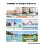 VEVOR Inflatable Gymnastics Air Mat with Air Barrel 10 ft Training Mats, 4 inches Thick Sturdy Tumble Track with Electric Pump, Tumbling Mat for Home Use/Gym/Outdoor/Yoga/Cheerleading, Mint Green