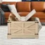 VEVOR Rattan Coffee Table, Rectangle PE Rattan Woven Wood Coffee Table with MDF Top, 32-Inch Modern Boho Style Storage Coffee Table with Retro Metal Hinges, for Living Room, Bedroom & Small Spaces