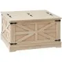 VEVOR Rattan Coffee Table, Rectangle PE Rattan Woven Wood Coffee Table with MDF Top, 32-Inch Modern Boho Style Storage Coffee Table with Retro Metal Hinges, for Living Room, Bedroom & Small Spaces