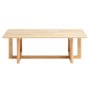 Mesa de centro de ratán VEVOR, rectangular, de madera tejida de ratán con tablero de caucho, moderna mesa de centro de almacenamiento bohemia de 120 cm con patas de madera natural, para sala de estar, dormitorio y espacios pequeños.