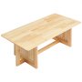 Mesa de centro de ratán VEVOR, rectangular, de madera tejida de ratán con tablero de caucho, moderna mesa de centro de almacenamiento bohemia de 120 cm con patas de madera natural, para sala de estar, dormitorio y espacios pequeños.