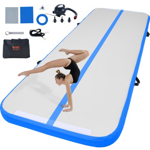 VEVOR 10FT Air Track Inflatable Training Tumbling Gymnastics Gym Mat with Pump