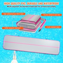 VEVOR 13FT Air Track Inflatable Training Tumbling Gymnastics Gym Mat with Pump