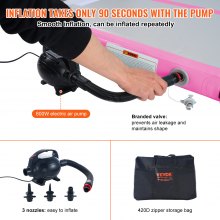 VEVOR 13FT Air Track Inflatable Training Tumbling Gymnastics Gym Mat with Pump