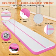 VEVOR 16FT Air Track Inflatable Training Tumbling Gymnastics Gym Mat with Pump