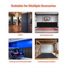 Gym Wall Padding Durable Waterproof Basketball Mat 2" Thick Foam Court Garage