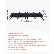 VEVOR 180cm Basketball Pole Pad Durable Padding 5-16 Round 11.5x11.5 Square Pole
