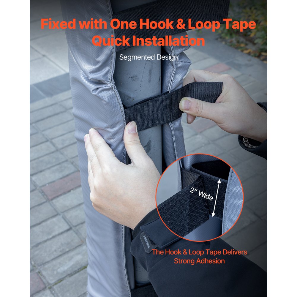 VEVOR Basketball Pole Pad, 71 inch Tall and 1.2 inch Thick Heavy Duty Wrap Around Pole Padding, Fits 2-6.3 Round & 4.5x4.5 inch Square Pole, All-weather Waterproof Protective Pad for Basement Garage