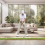 VEVOR Golf Putting Mat, 2 Hole Indoor Golf Putting Green, Wrinkle-Free Golf Training Aid, Mini Golf Set with Auto-Ball Return, Alignment Guide, 3 Ball, Wood Base, Game Practice Gift for Home Office