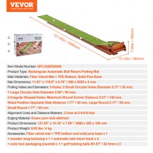 VEVOR - Alfombrilla para putting de golf de 5 hoyos para interior, material de entrenamiento para golf