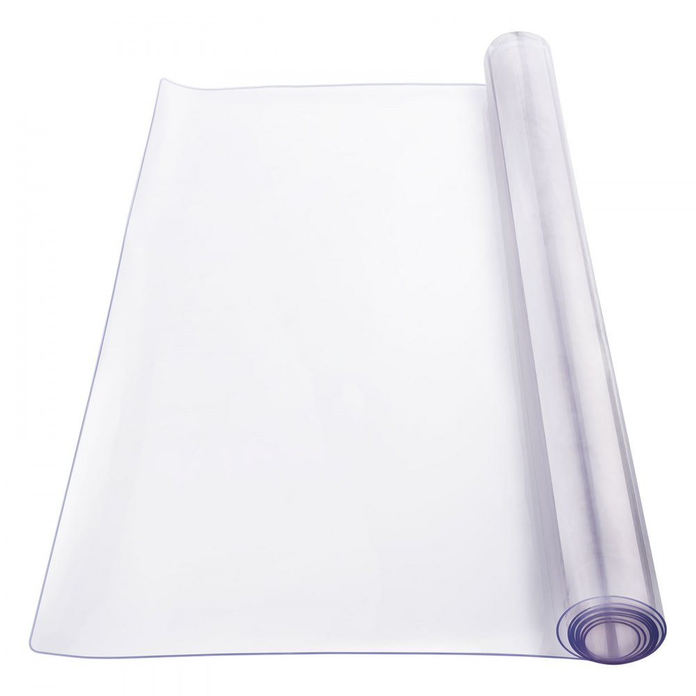 VEVOR Plastic Table Cover, 24 x 48 Inch 2.0 mm Thick Clear Table Protector, Rectangle PVC Desk Mat, Waterproof & Easy Cleaning Desk Pad Tablecloth, for Office Dresser Dining Room Table Night Stand